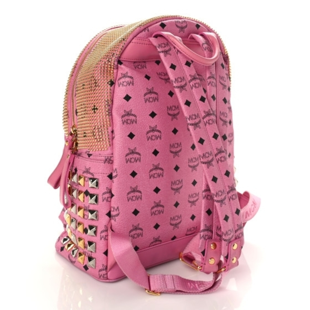 MCM Pink Studded Backpack - Picture 2 of 5